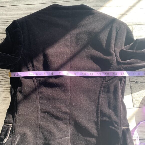 William Rast Black Velvet Fitted Structured Blazer Jacket - Picture 11 of 14